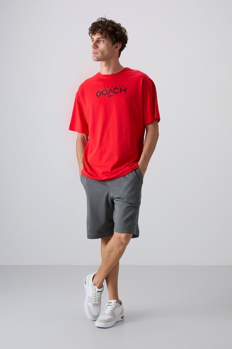 Oversized Logo Patch Crewneck T-shirt - Image 2