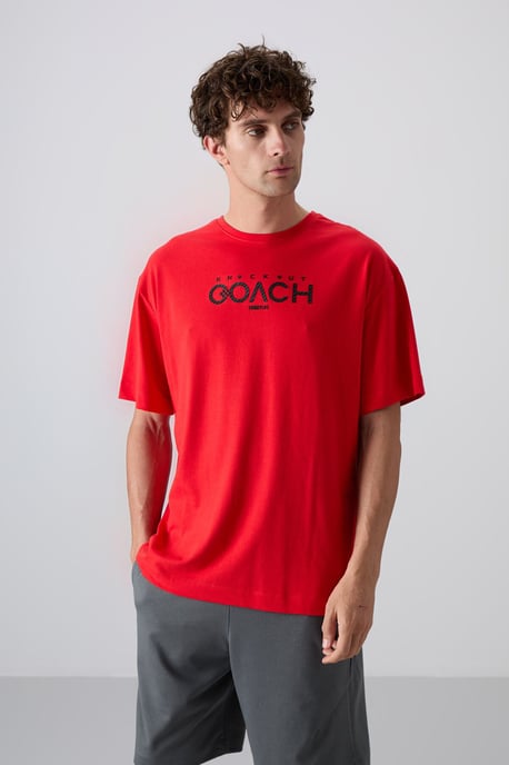Oversized Logo Patch Crewneck T-shirt - Image 4
