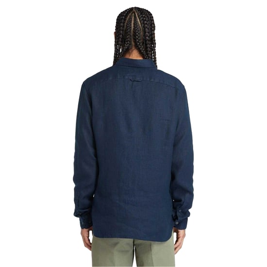 Timberland Heren Linnen Relaxed Fit Overhemd (Donkere saffier) - Image 3