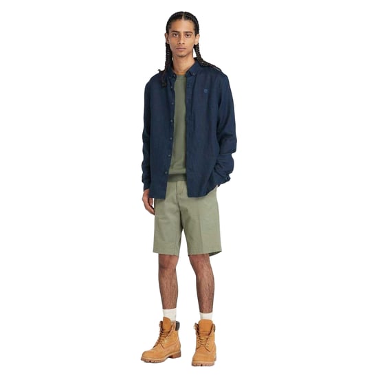 Timberland Heren Linnen Relaxed Fit Overhemd (Donkere saffier) - Image 5