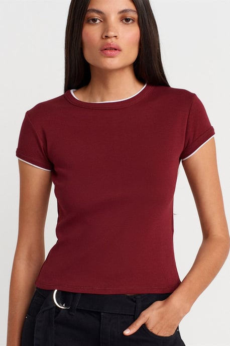 Dames Slim Fit Katoenen Crop T-Shirt - Image 1