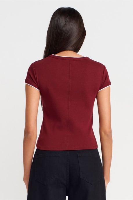 Dames Slim Fit Katoenen Crop T-Shirt - Image 2