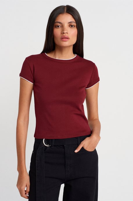 Dames Slim Fit Katoenen Crop T-Shirt - Image 3