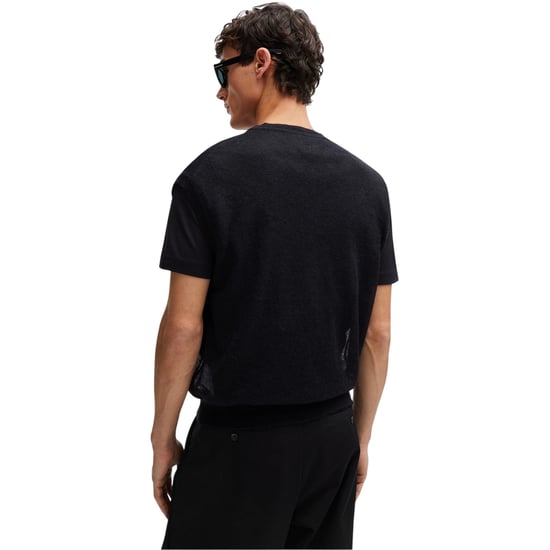 Boss Heren Lucid Crew Hals T-shirt (Zwart) - Image 3