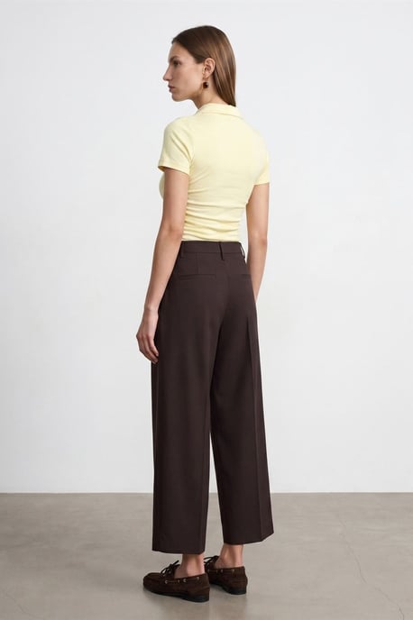 Dames Crop Slim Fit Polo T-shirt - Image 2