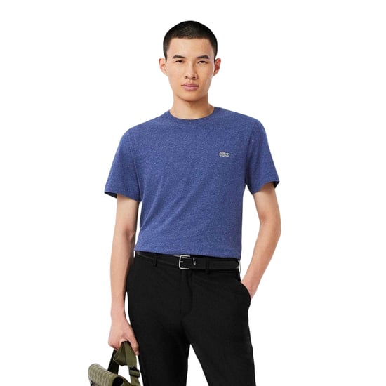 Lacoste Heren T-shirt van gemerceriseerd katoen (Marine) - Image 1