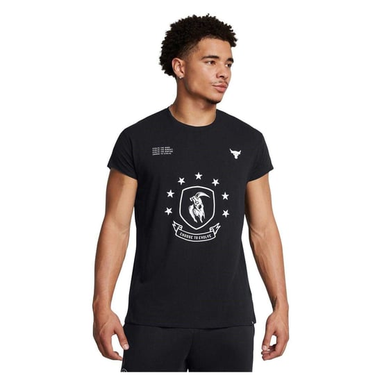 Under Armour Heren Project Rock T-Shirt (Zwart) - Image 1