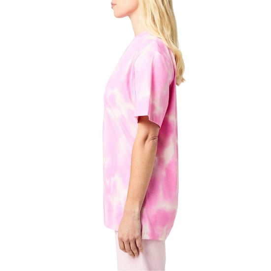 Hugo T-shirt met ronde hals en tie-dye-print voor dames (Medium Roze) - Image 4