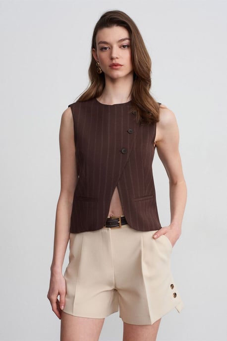 Hoogwaardige Tailored Crepe Shorts met Ceintuur - Image 1
