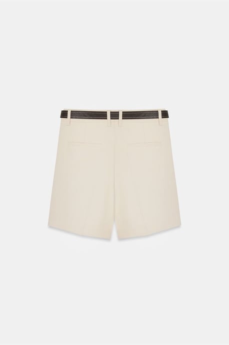Hoogwaardige Tailored Crepe Shorts met Ceintuur - Image 6