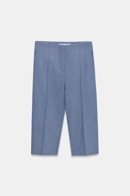 Hoge taille Rechte Capri Shorts Met Splits - Image 4
