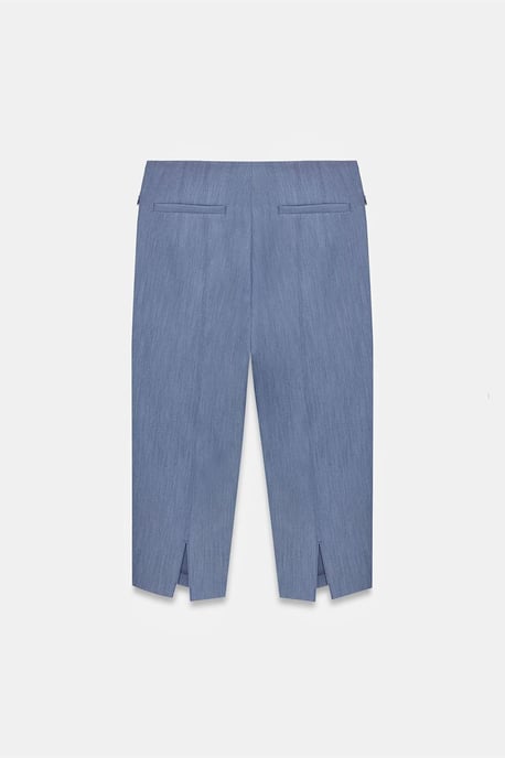 Hoge taille Rechte Capri Shorts Met Splits - Image 5