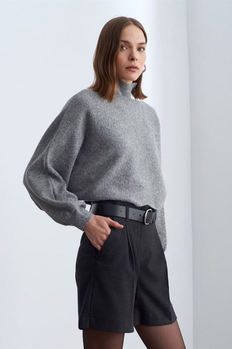 Hoge Taille Met Ceintuur Wijde Pantalon Korte Broek - Image 2