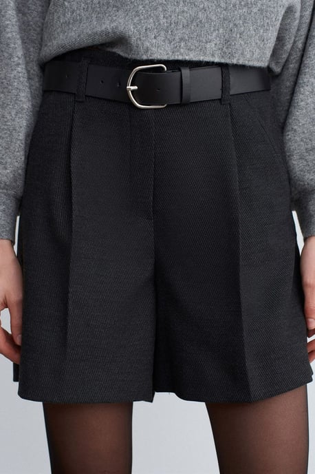 Hoge Taille Met Ceintuur Wijde Pantalon Korte Broek - Image 4