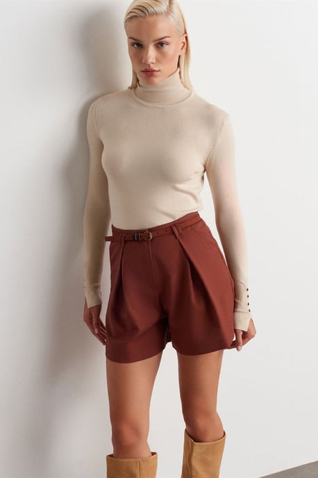 Hoogwaardige Tailleshorts met Ceintuur - Image 3