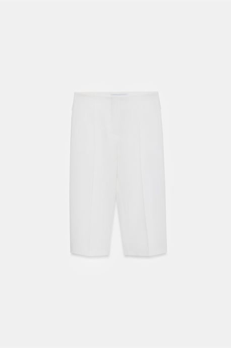 Hoge taille Rechte Capri Shorts Met Splits - Image 5