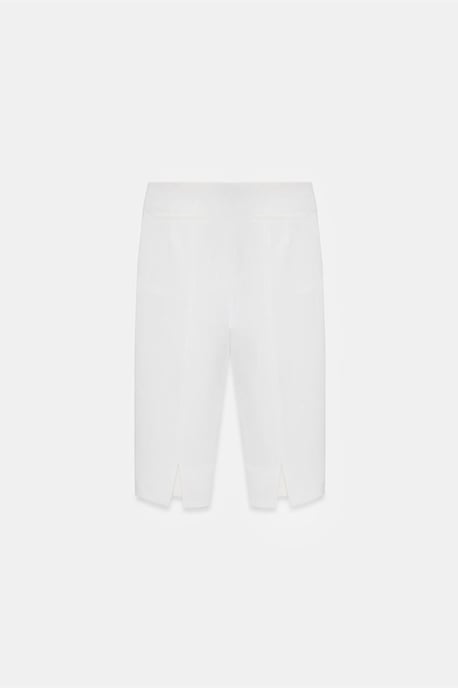 Hoge taille Rechte Capri Shorts Met Splits - Image 6