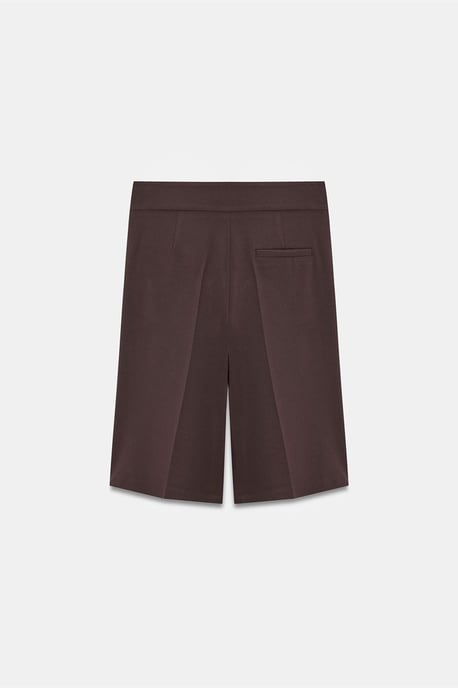 Hoge taille wijde broekshorts met riem - Image 6