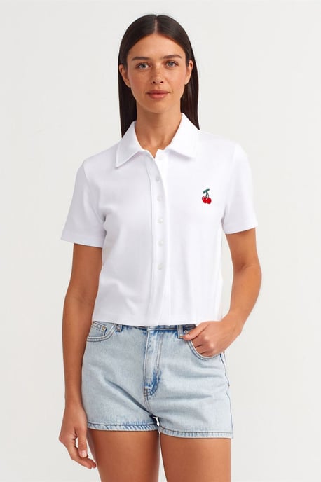 Hoge Taille Katoenen Denim Mom Shorts - Image 3
