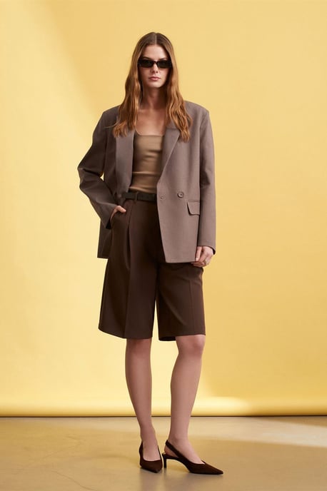 Hoge Taille Wijde Pantalon Shorts - Image 1