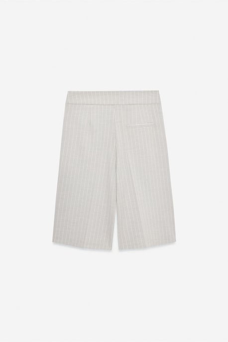 Hoogwaardige Gestreepte Tailored Shorts Met Riem - Image 6