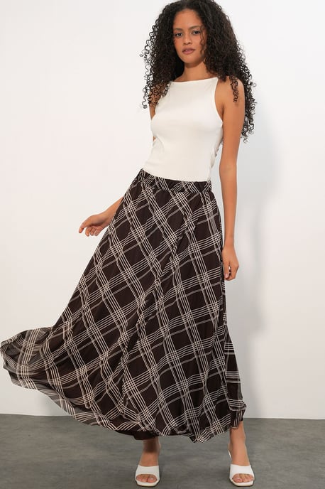 Bloemen Hoge Taille Maxi Rok - Image 3