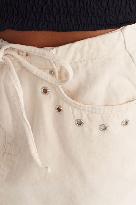 Dames Katoenen Denim Minirok Met Tailleband - Image 3
