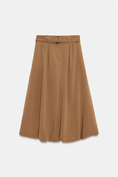 Hoog-was taille riem midi ballonrok - Image 3