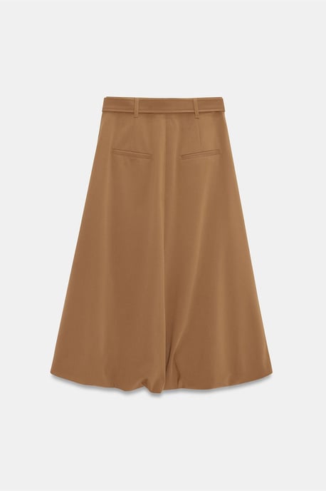 Hoog-was taille riem midi ballonrok - Image 4