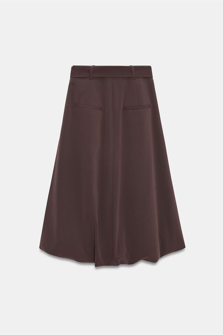Hoge taille riem midi ballon rok - Image 6