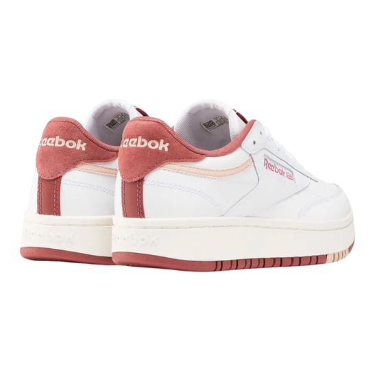 Reebok Dames/Dames Club C Leren Platform Trainers (Wit/Roze) - Image 2