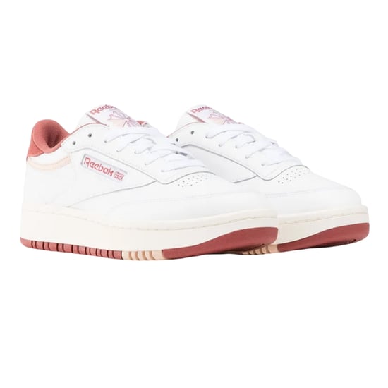 Reebok Dames/Dames Club C Leren Platform Trainers (Wit/Roze) - Image 5