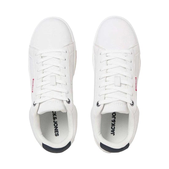 Jack And Jones Heren PU Trainers (Helder wit) - Image 3