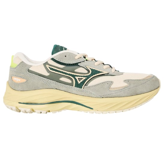 Mizuno Heren Wave Rider Beta Sportstyle Suede Trainers (Wit, Groen) - Image 1