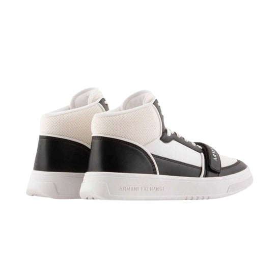 Armani Exchange Heren High-Top Trainers (Wit, Zwart) - Image 2