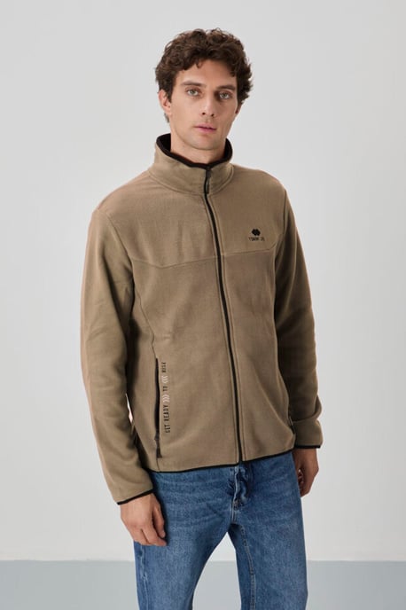 Heren Pluche Rits-Voorkant Sweatshirt - Image 3