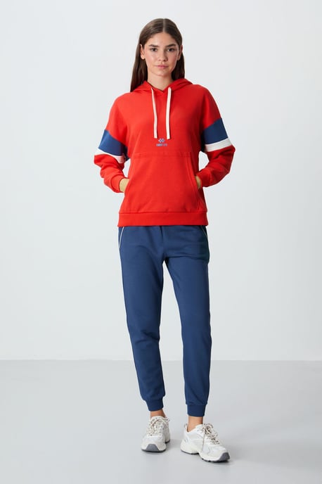 Overmaatse Kleurblok Hoodie met Zak - Image 3