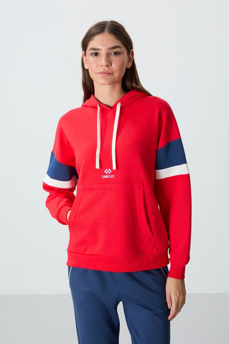 Overmaatse Kleurblok Hoodie met Zak - Image 4