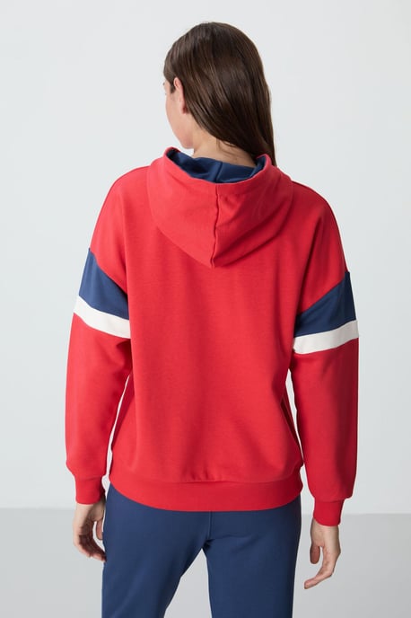 Overmaatse Kleurblok Hoodie met Zak - Image 5