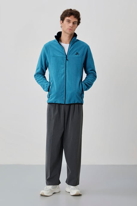 Heren Pluche Rits-voor Sweatshirt - Image 2