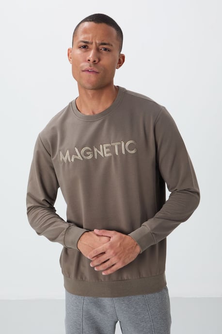 Heren Geprinte Ronde Hals Sweatshirt - Image 1