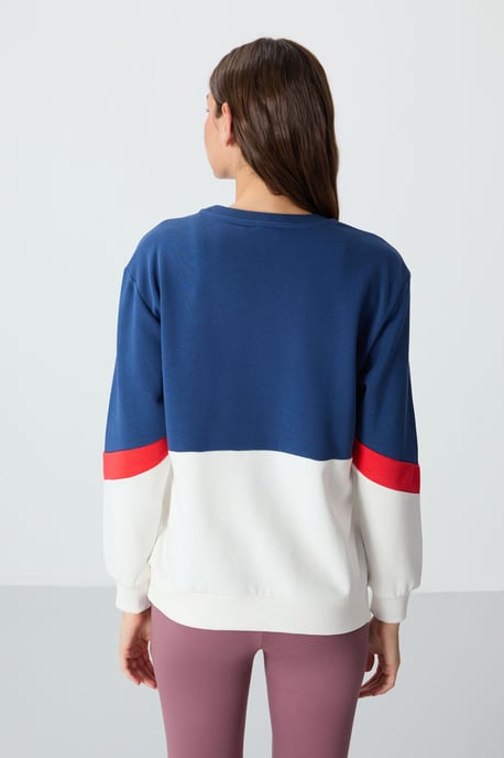 Oversized Kleurgeblokte Crewneck Sweater - Image 5