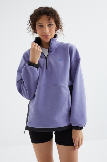Oversized Half-zip Pluche Sweatshirt - Image 6