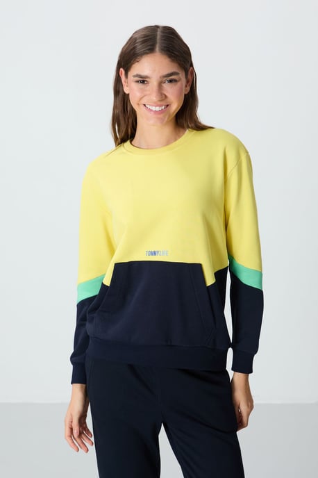Overmaat Color-Blocked Crewneck Sweatshirt - Image 4