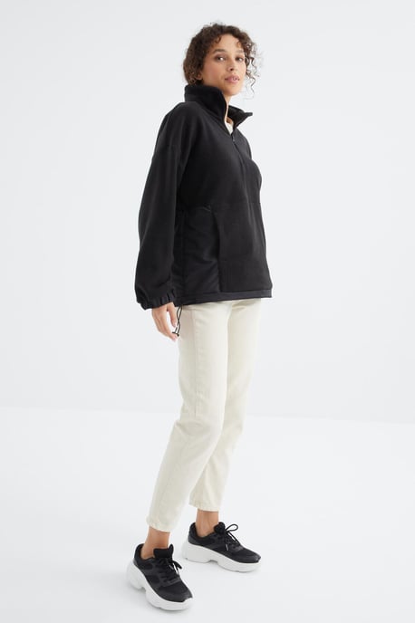 Oversized Half-zip Pluche Sweatshirt - Image 6