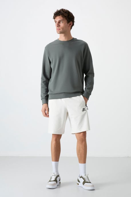 Heren Effen Rundhals Sweatshirt - Image 4