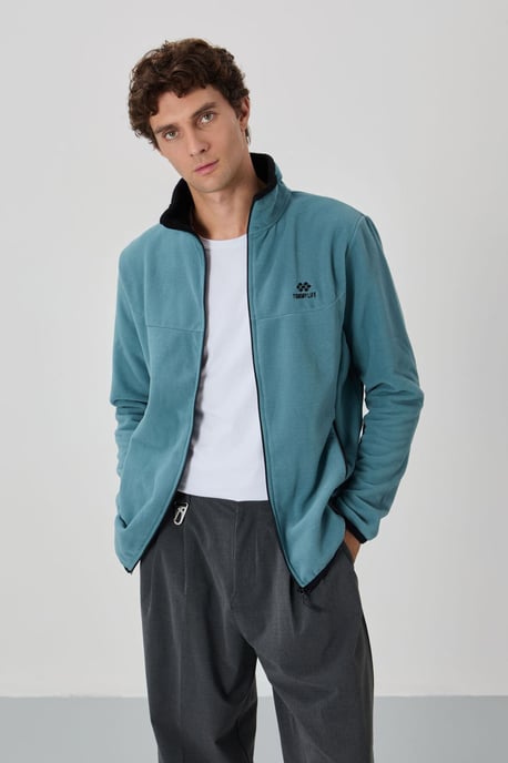 Heren Pluche Ritssluiting Sweatshirt - Image 3