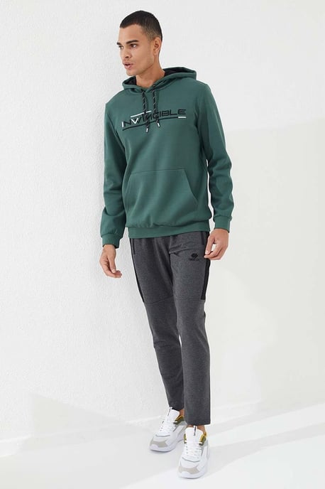 Heren Geprinte Hooded Sweatshirt Met Zak - Image 2