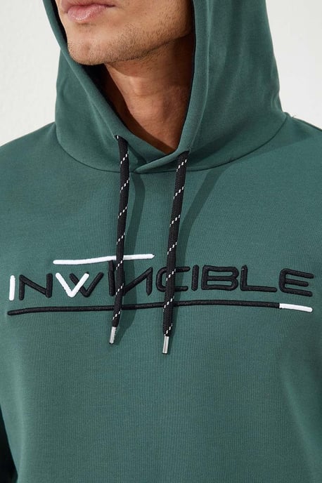 Heren Geprinte Hooded Sweatshirt Met Zak - Image 3