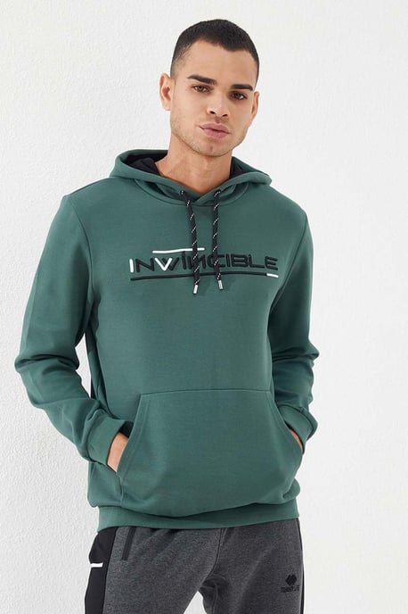 Heren Geprinte Hooded Sweatshirt Met Zak - Image 4